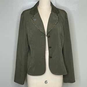 Requirements olive green, suede  jacket